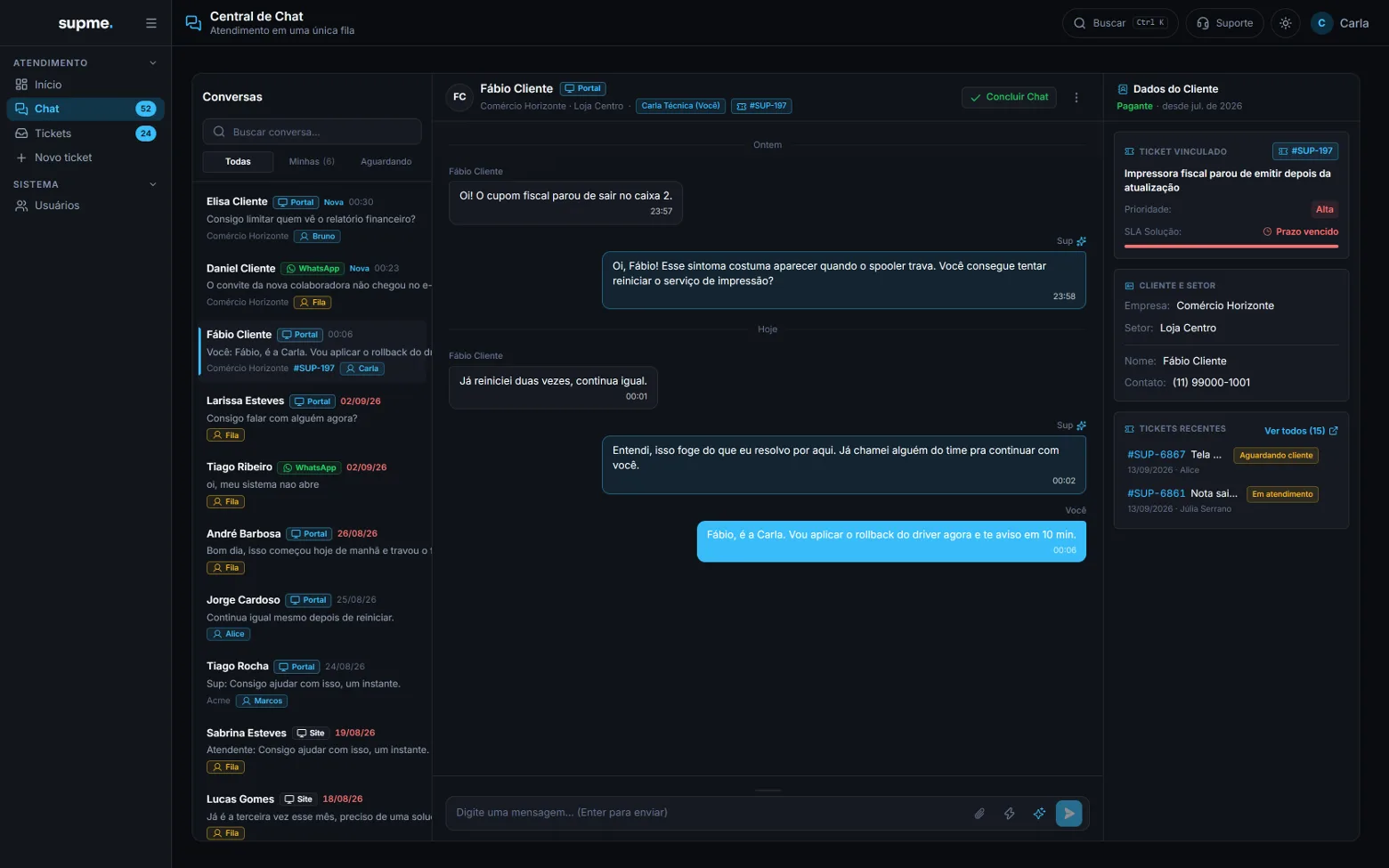 Chat do supme